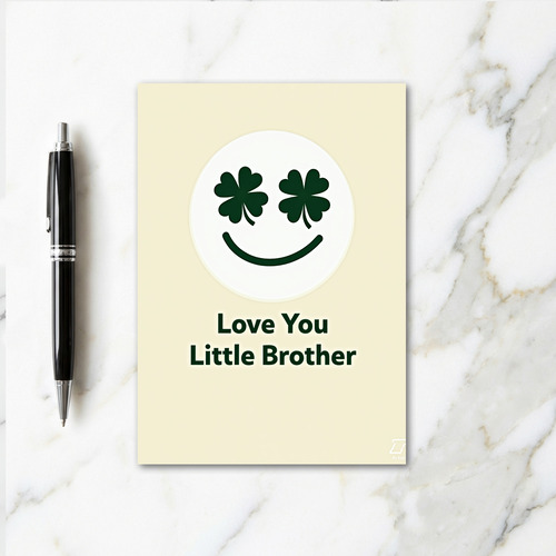 Love You Brother Clover Eyes Card
