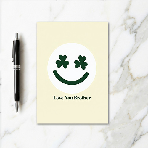 Love You Brother Shamrock Card