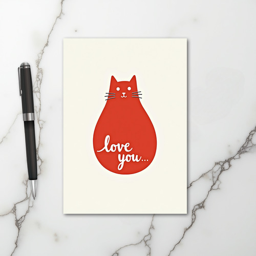Love You Cat Card