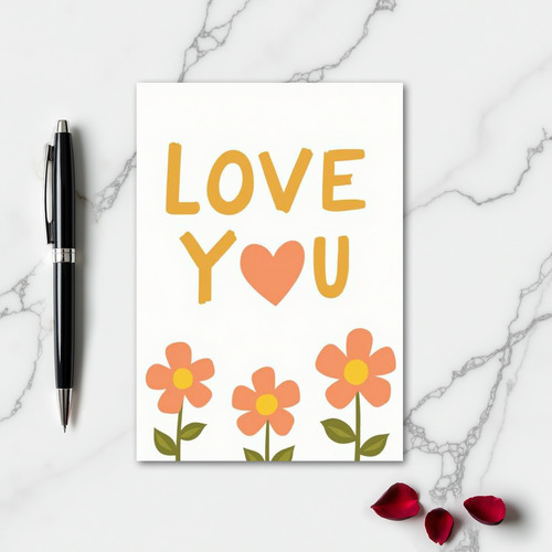 Love You Cute Art Card