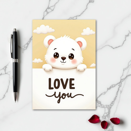 Love You Cute Bear Card