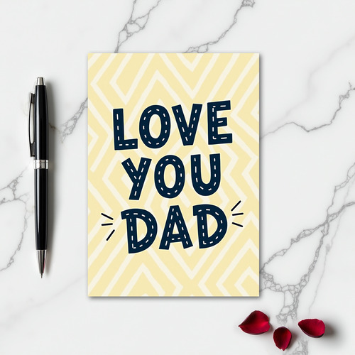 Love You Dad Bold Text Art Card