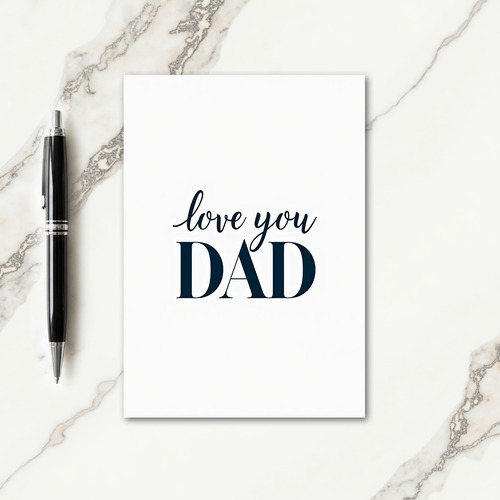 Love You Dad Indigo Style Card