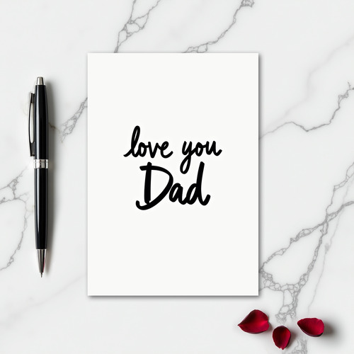 Love You Dad Minimalist Card
