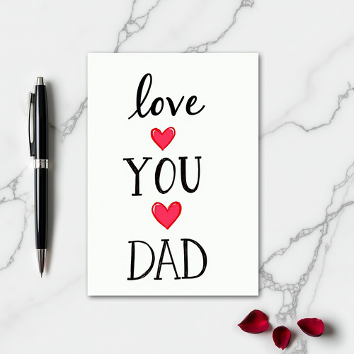 Love You Dad Simple Art Card