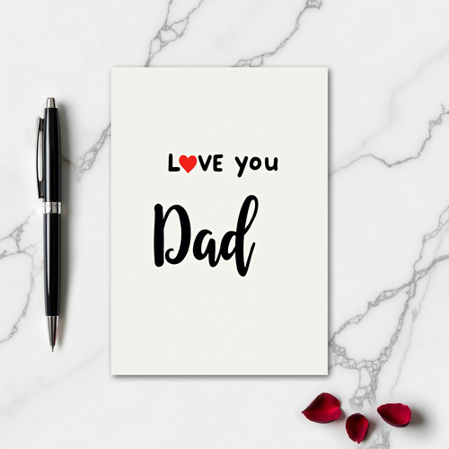 Love You Dad Simple Card