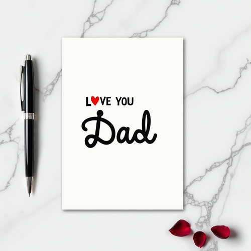 Love You Dad Simple Message Card