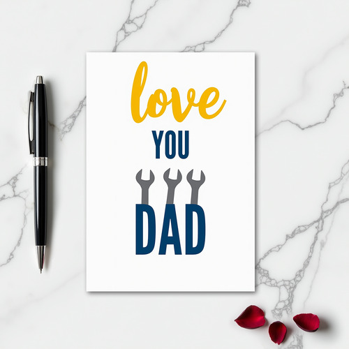 Love You Dad Tools Card