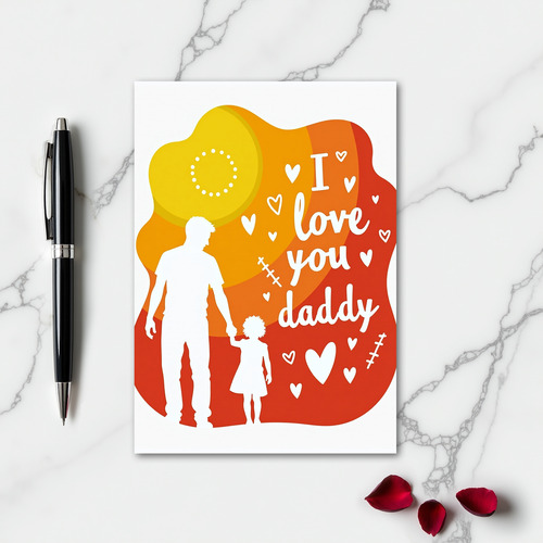 Love You Daddy Art Card