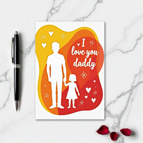 Love You Daddy Graphic Art Card