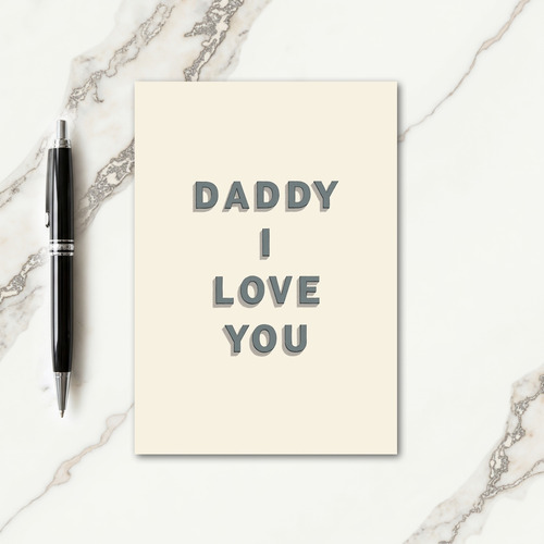 Love You Daddy Slate Art Card