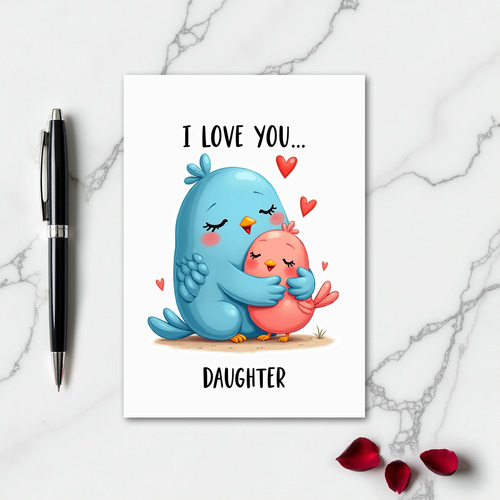 Love You Daughter Hug Card