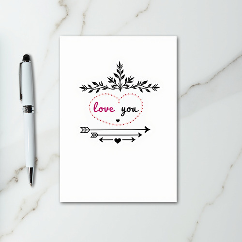 Love You Dotted Heart Card