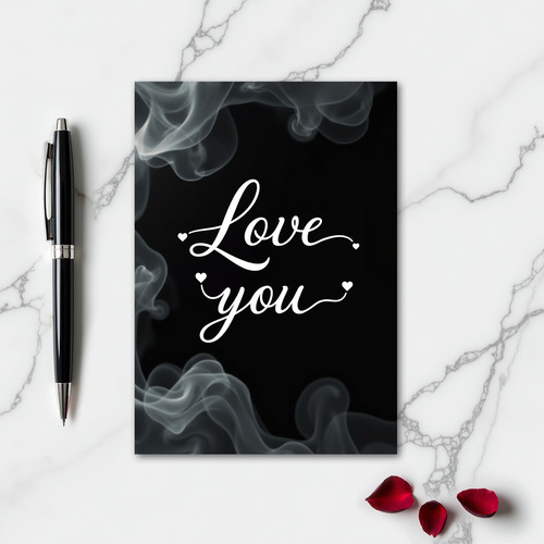 Love You Elegant Script Card