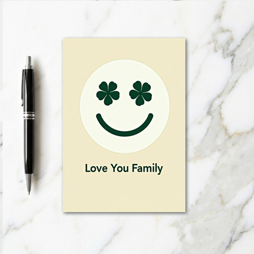 Love You Family Clover Card
