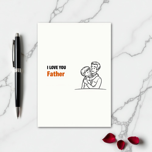 Love You Father Art Card