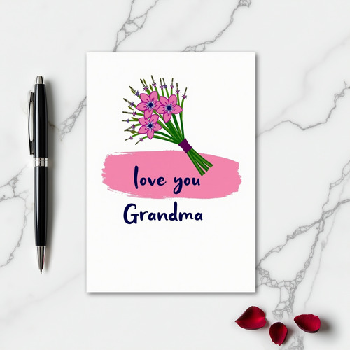 Love You Floral Grandma Card