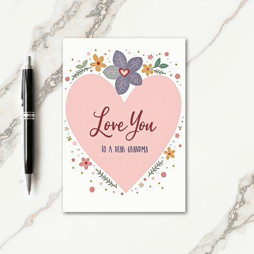 Love You Floral Grandma Day Card