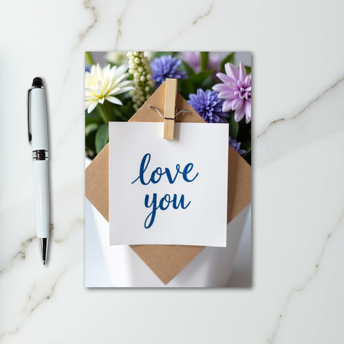 Love You Floral Greeting Card