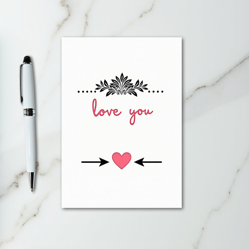 Love You Floral Heart Card