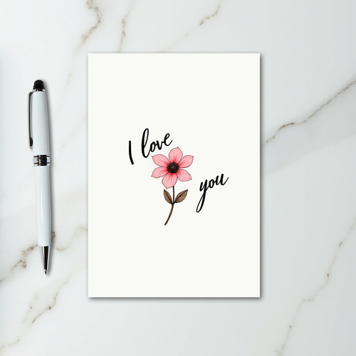 Love You Flower Card