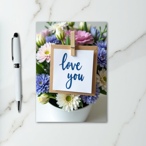 Love You Flowers Greeting Card