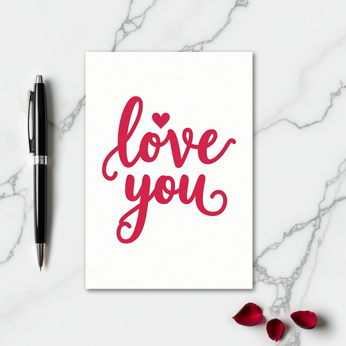 Love You Fuchsia Art Card