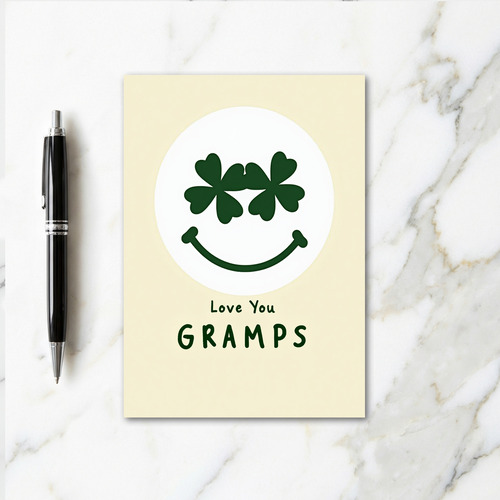 Love You Gramps Shamrock Card