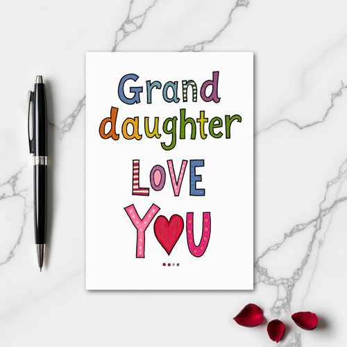 Love You Granddaughter Art Card