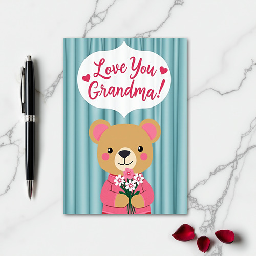 Love You Grandma Bear Card