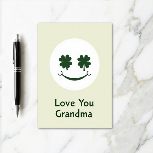 Love You Grandma Clover Card
