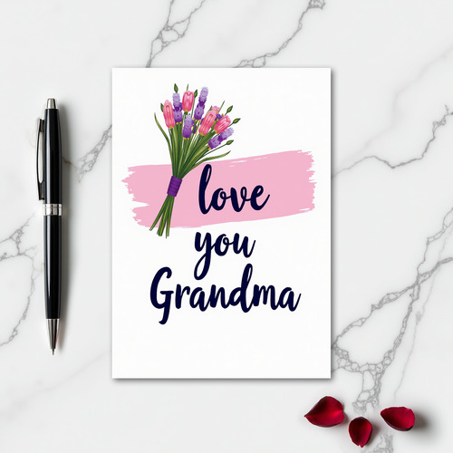 Love You Grandma Floral Card