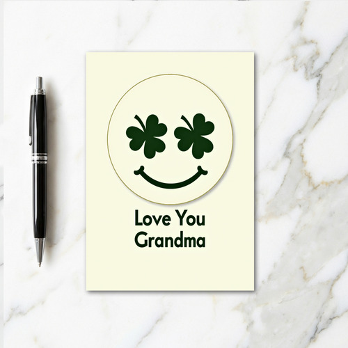 Love You Grandma Green Clover Card