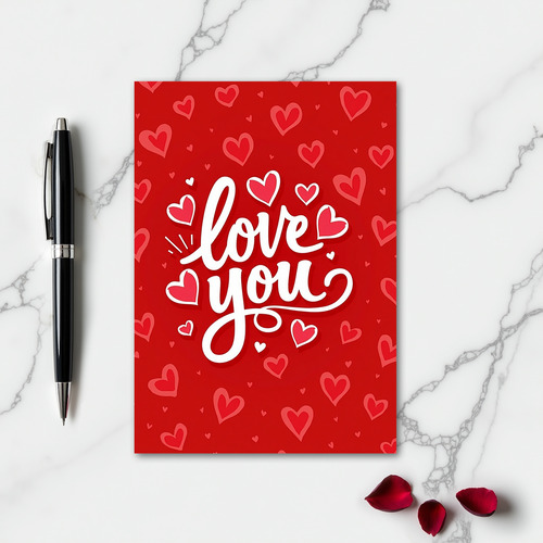 Love You Graphic Art Card