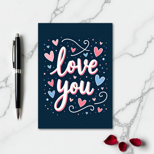 Love You Graphic Design Card