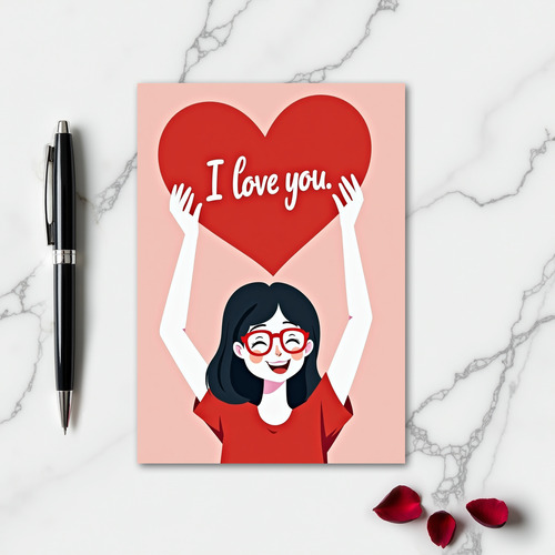 Love You Graphic For Partner Card