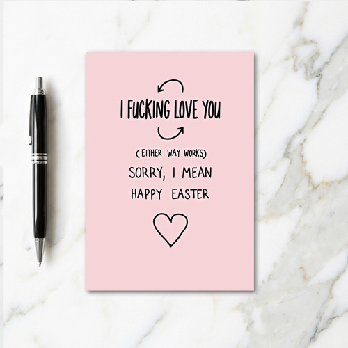 Love You Happy Easter Funny Card