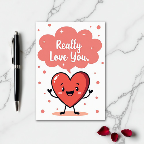Love You Heart Felt Message Card