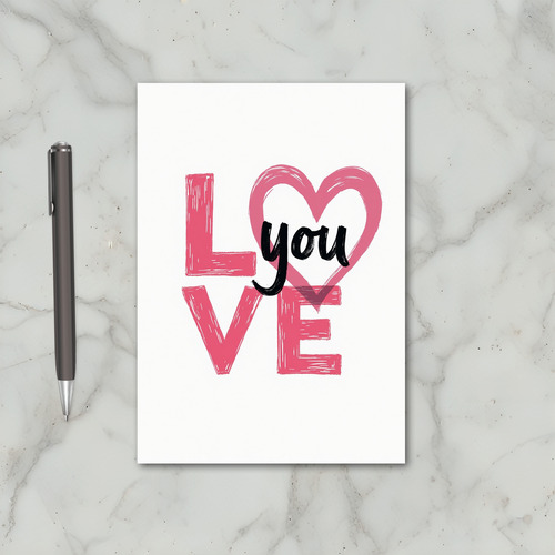 Love You Heart Greeting Card