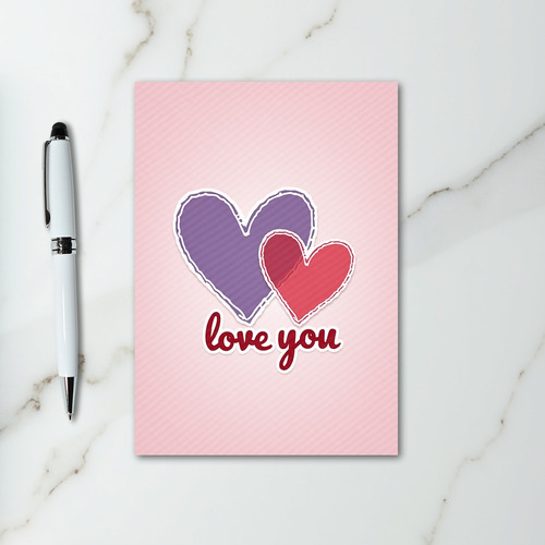 Love You Hearts Greeting Card