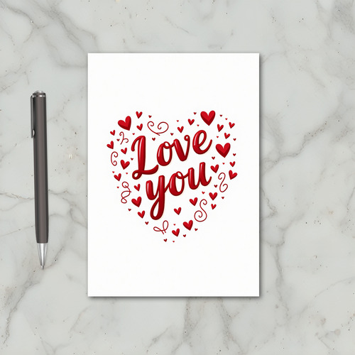 Love You Hearts Romantic Card