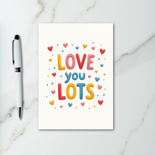 Love You Lots Bubbly Hearts Card