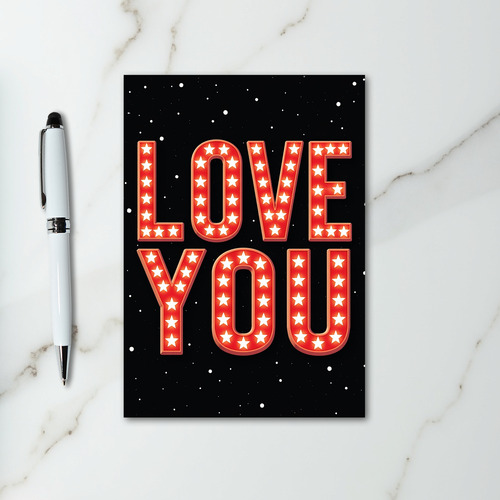Love You Marquee Greeting Card