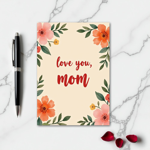 Love You Mom Art Card