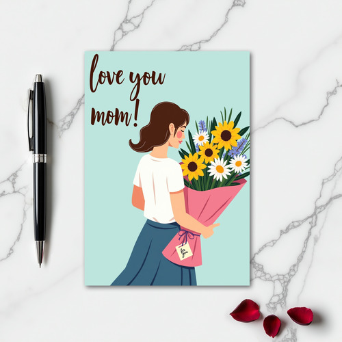 Love You Mom Floral Gift Card
