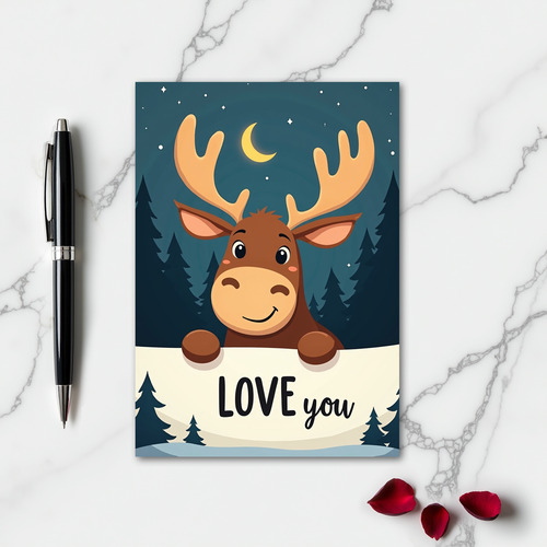 Love You Moose Card
