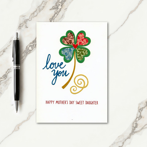 Love You Mothers Day Heart Card