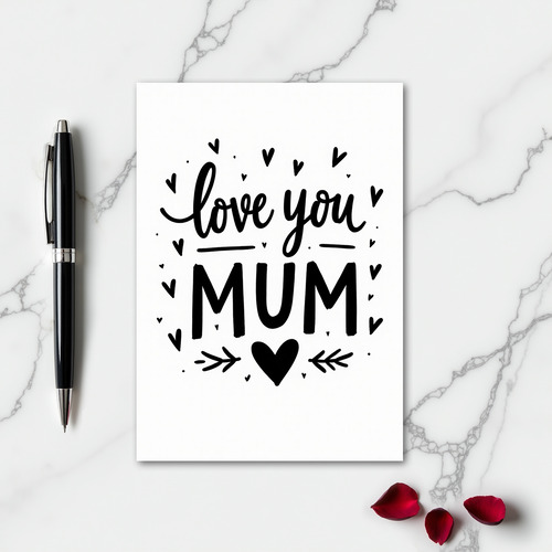 Love You Mum Best Wishes Card