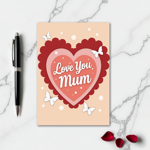 Love You Mum Heartfelt Card