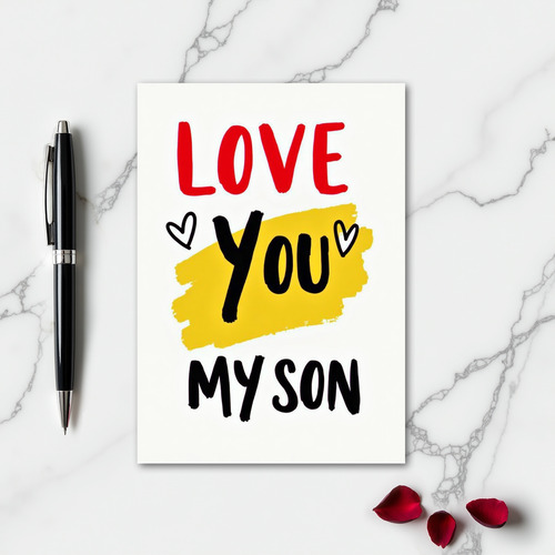 Love You My Son Greeting Card